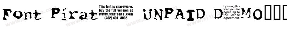 Font Pirate UNPAID DEMO字体转换